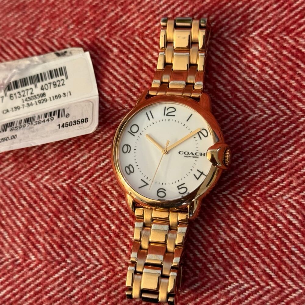 Coach 14503598 Arden Stainless Steel Rose Gold Tone Bracelet Women's Watch - Picture 2 of 7